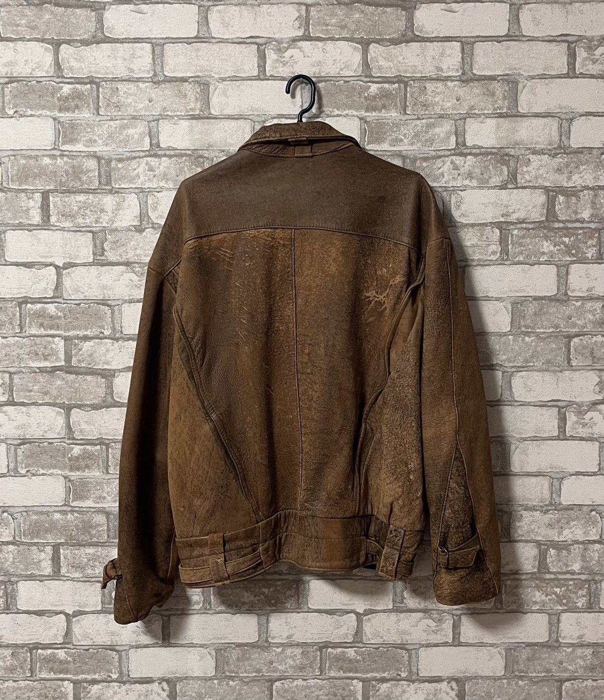 Genuine Leather × Vintage 🔥Vintage 90s Avantgarde Genuine Leather Jacket Size US XL / EU 56 / 4 - 4 Thumbnail