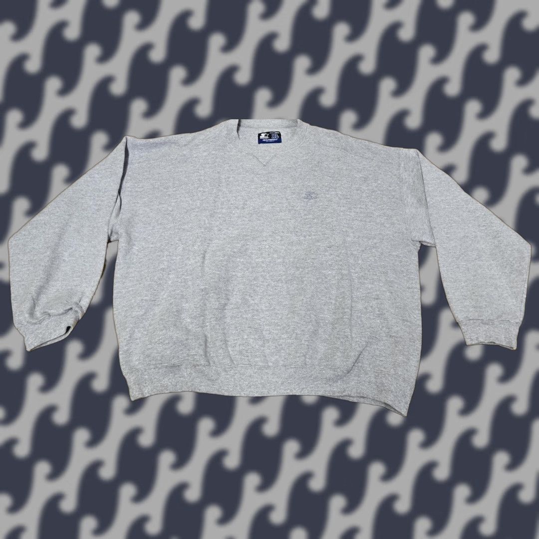 Starter Starter Sweatshirt Mens XL Gray Pro 30 Heavyweight Crewneck Pullover Embroidered Size US XL / EU 56 / 4 - 1 Thumbnail