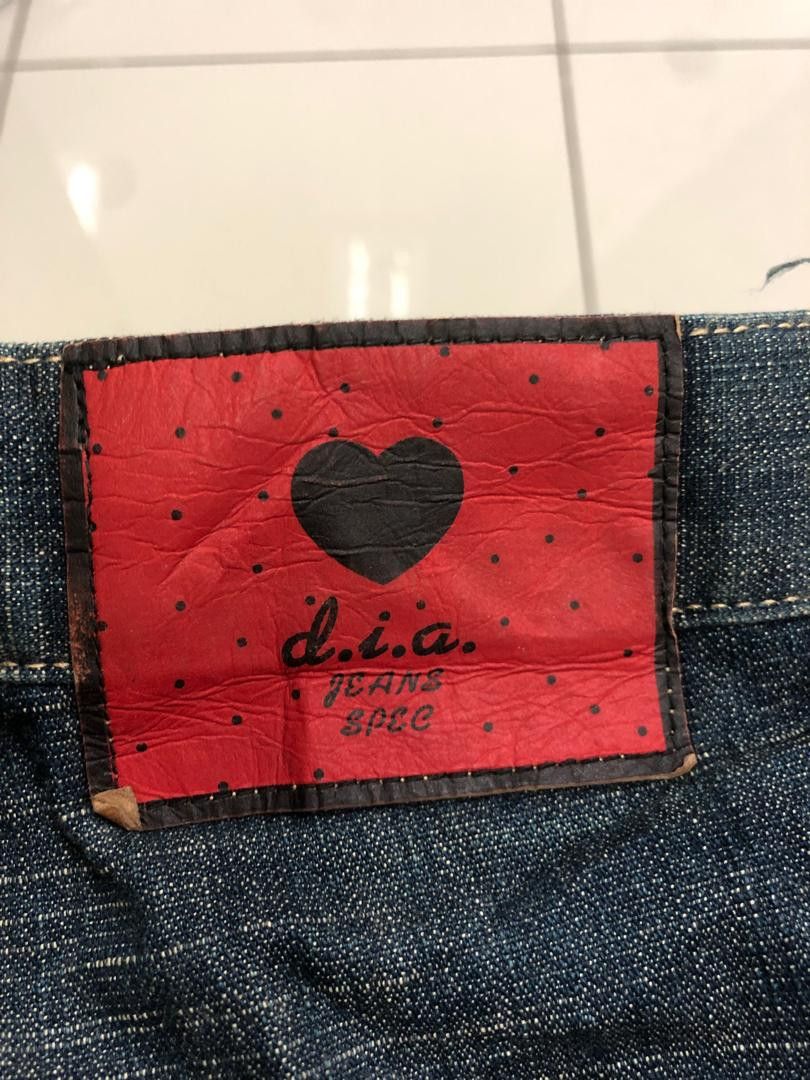 Japanese Brand D.I.A jeans Flare cut for ladies rare pattern Size 31" - 11 Thumbnail