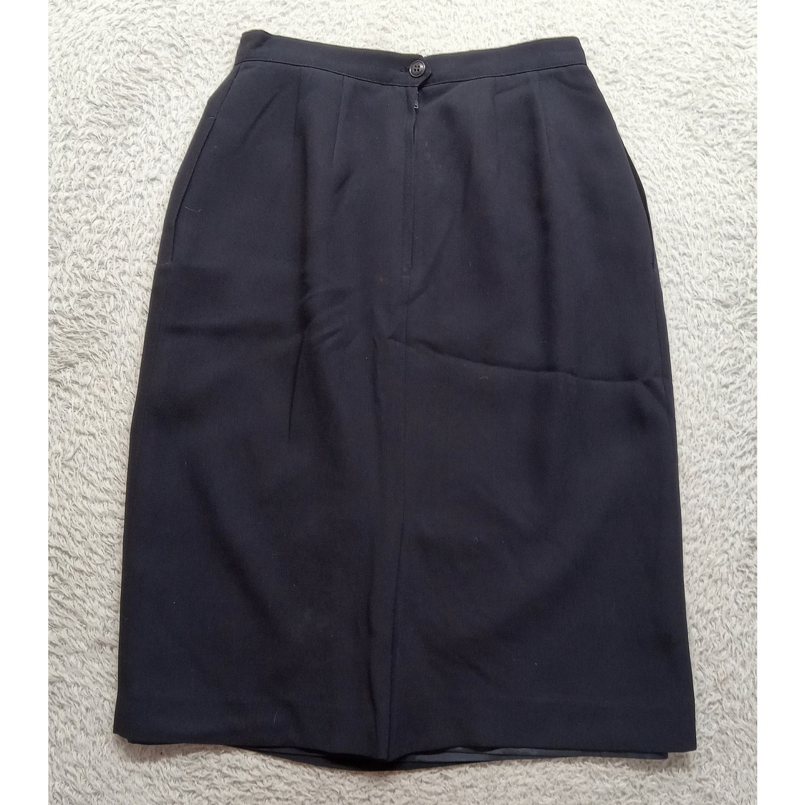 & Other Stories Women's Career Suit Skirt 4 Straight Back Zip Lined Navy Size 28" / US 6 / IT 42 - 2 Thumbnail