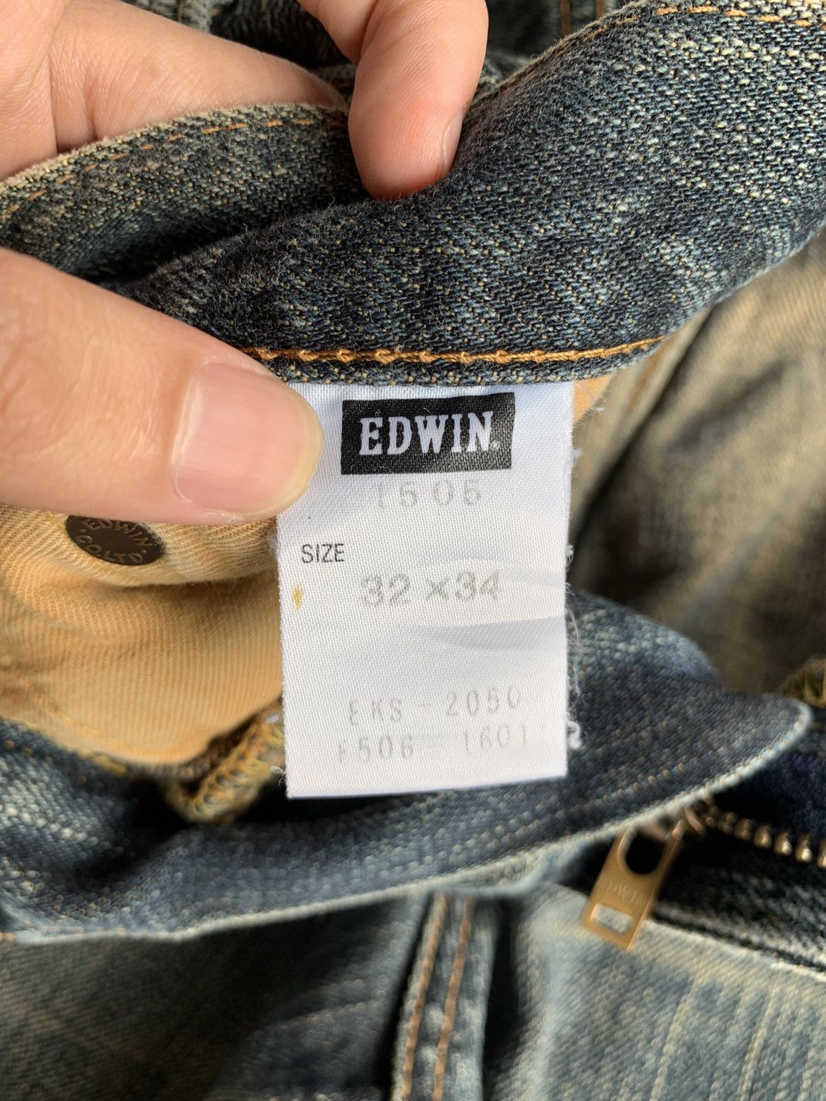 Edwin × If Six Was Nine × Kapital VINTAGE EDWIN 505Z SELVEDGE FADED MUDWASH DISTRESSED DENIM🎌 Size US 31 - 24 Thumbnail