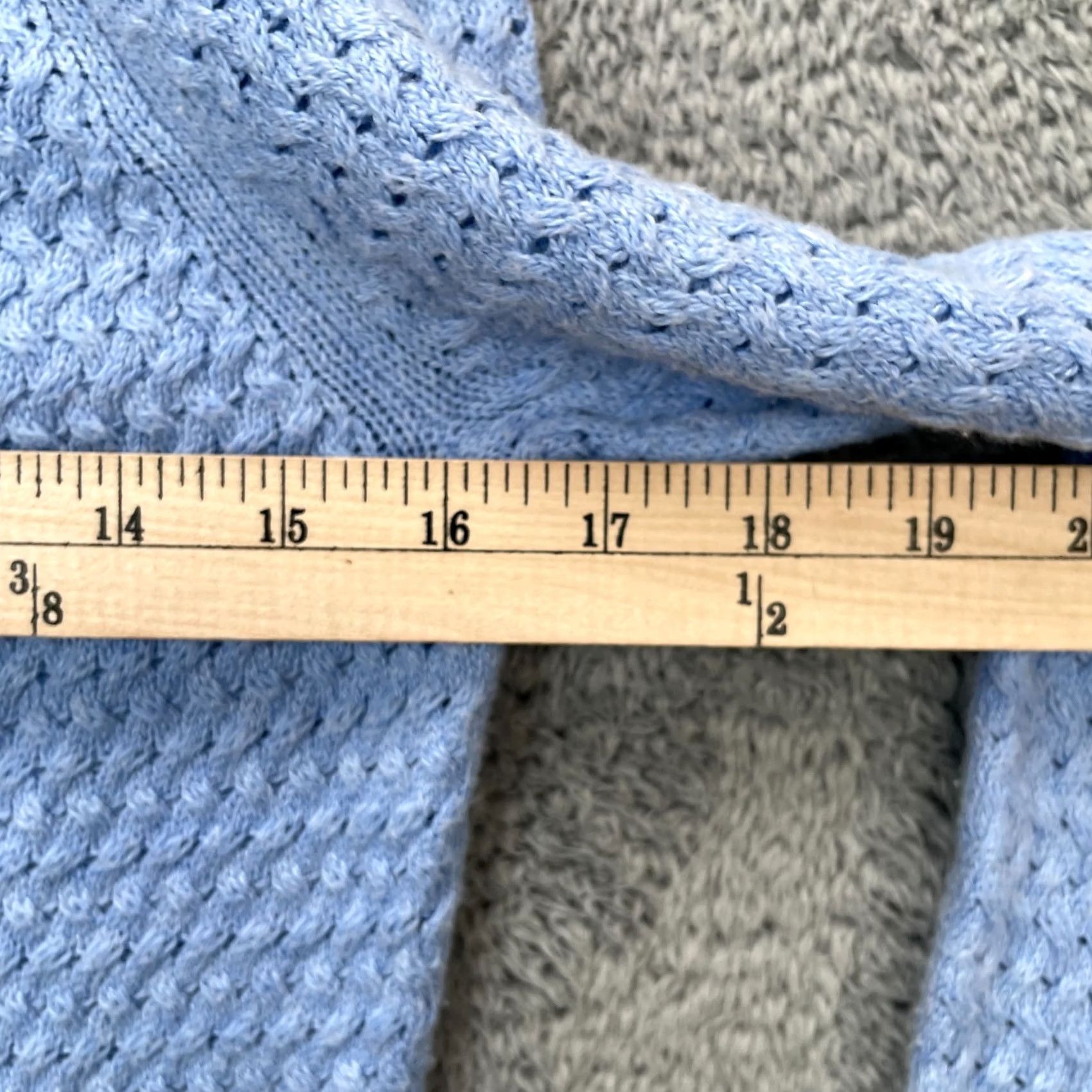 American Eagle Outfitters VINTAGE American Eagle Outfitters Sweater Womens Small Blue Wool Blend Basket Weave Knit Size S / US 4 / IT 40 - 8 Thumbnail