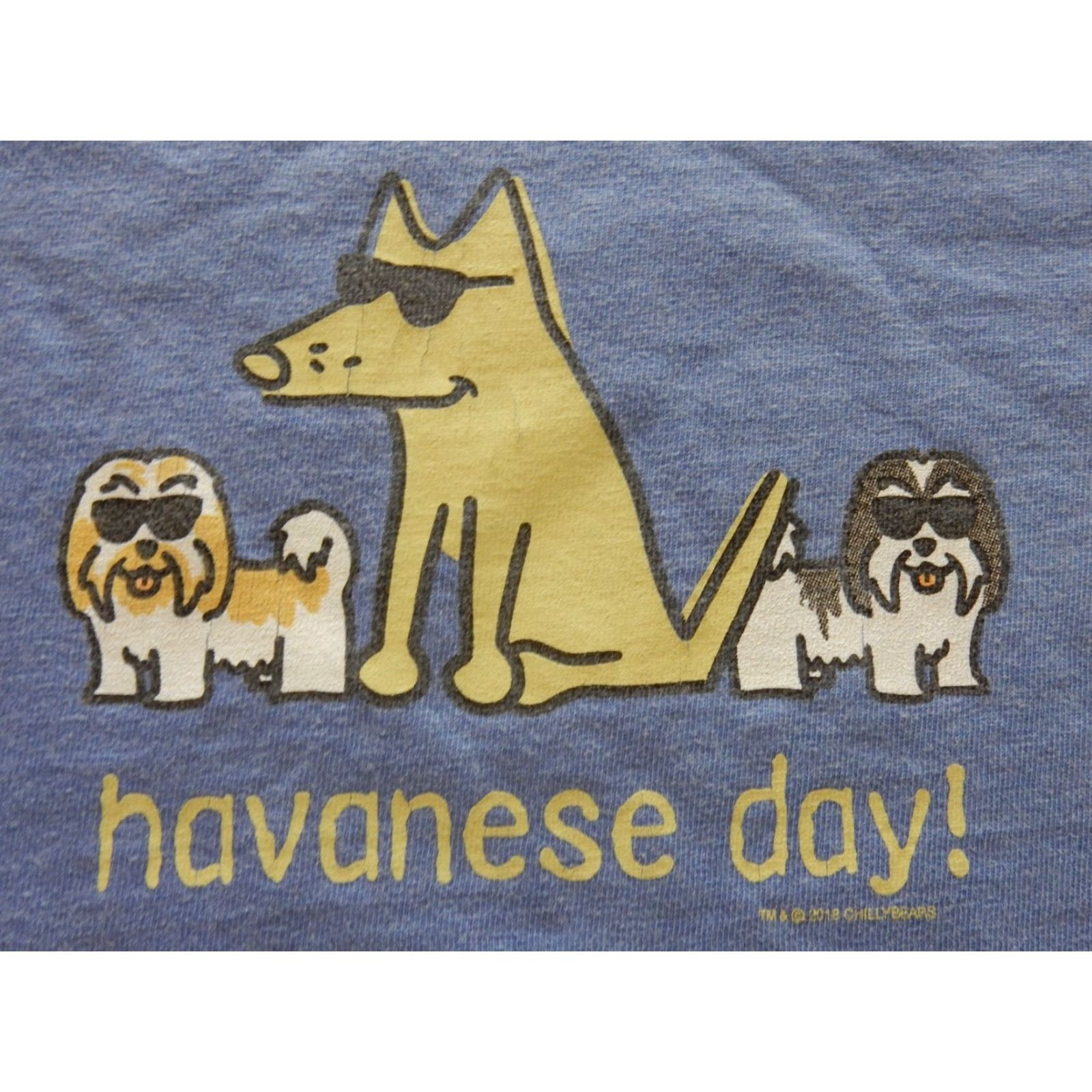 Vintage Teddy The Dog Men's T Shirt L Blue Graphic Print Short Sleeve Shirt Mens Size L Size US L / EU 52-54 / 3 - 2 Thumbnail