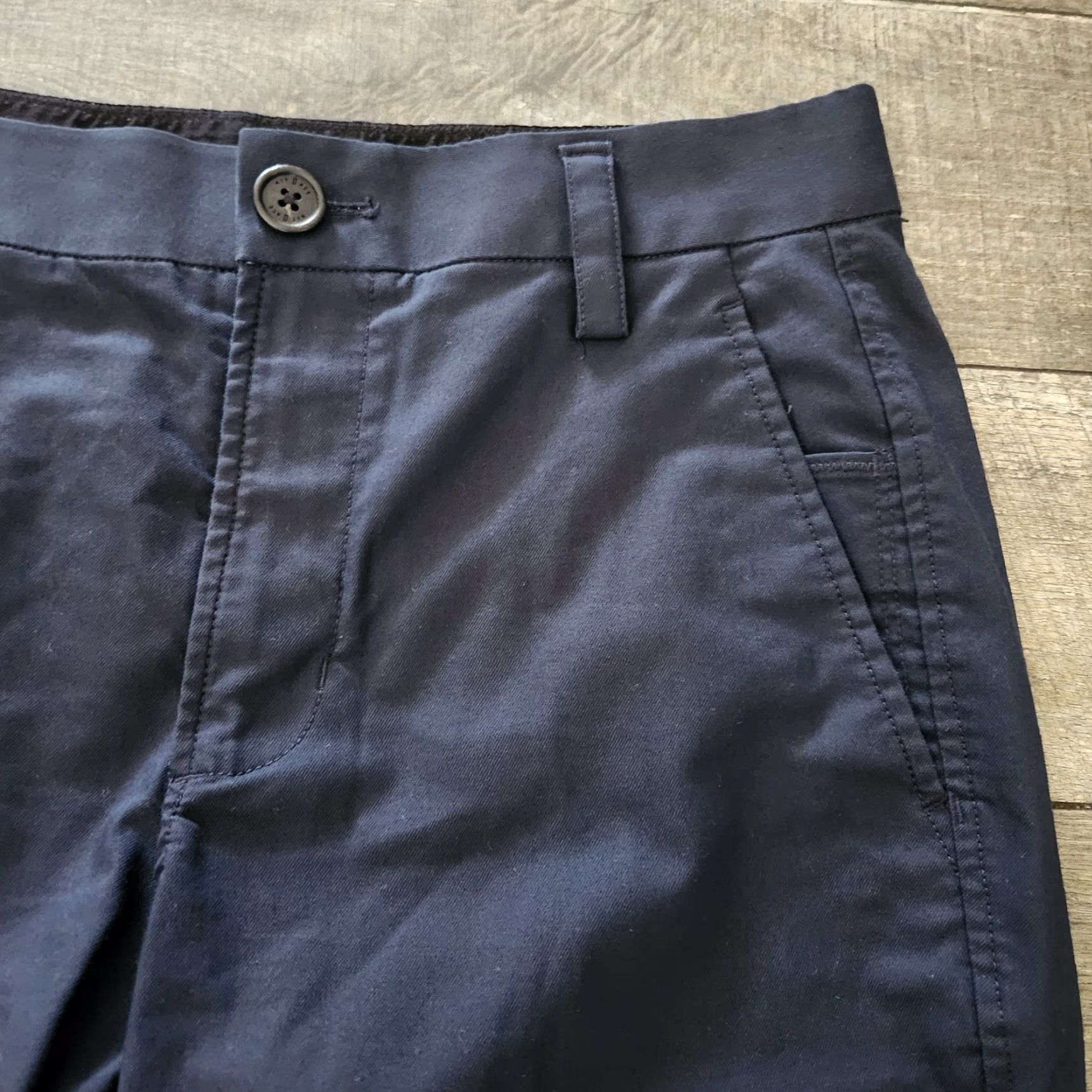Vintage Kit and Ace Slim Commute Pants Men 29x29 Cuffed Ankle Navy Blue Chino Slim Size US 29 - 4 Thumbnail