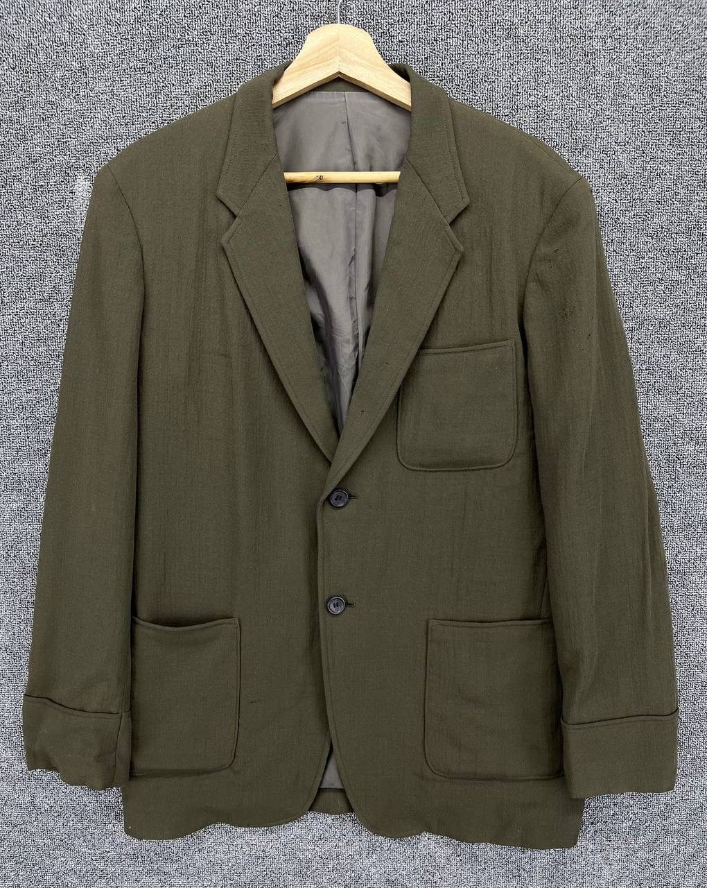 Yohji Yamamoto Vintage Yohji Yamamoto Trashed Wool Blazer Coats Jacket Size US M / EU 48-50 / 2 - 15 Thumbnail
