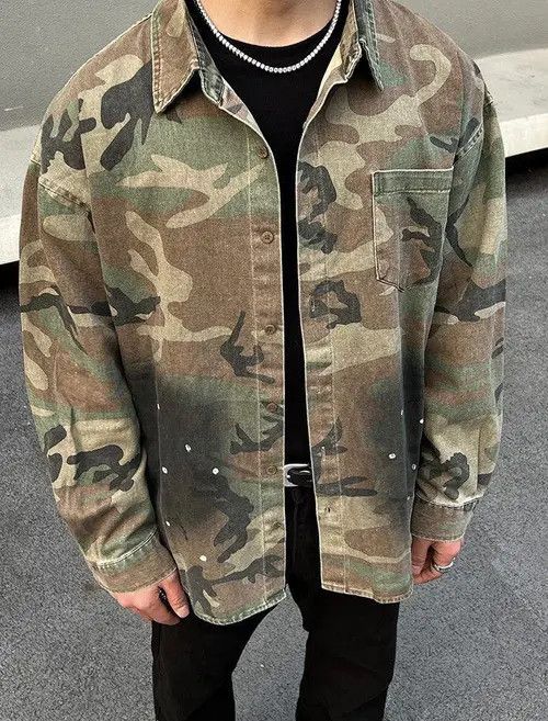 Other Kuriyama x Asou Camo Button Long Sleeve Shirt Size US L / EU 52-54 / 3 - 6 Thumbnail