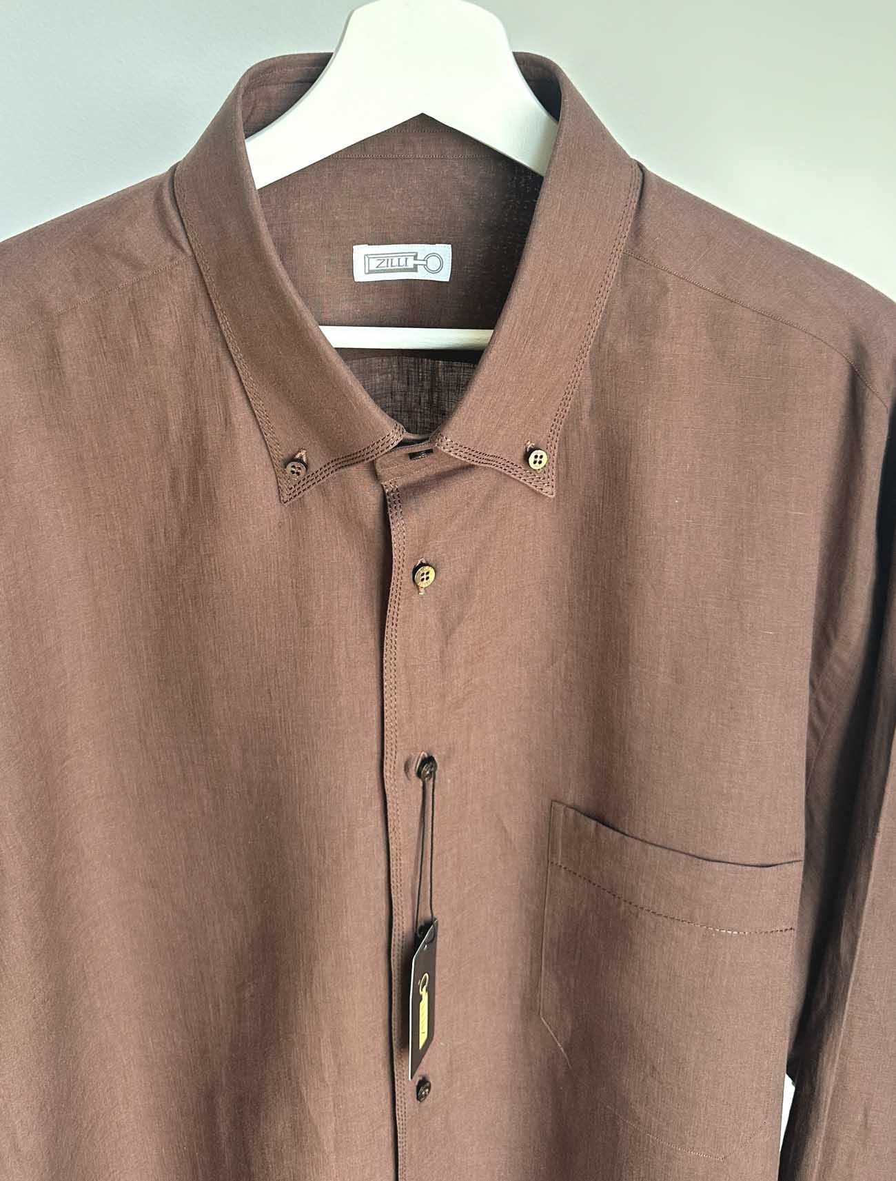 Zilli Men's linen shirt ZILLI Size US XXL / EU 58 / 5 - 4 Thumbnail