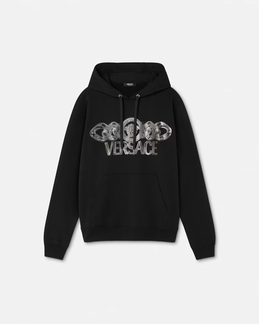 Versace o1s22i1n0125 Medusa On Chain Hoodie in Black Size US M / EU 48-50 / 2 - 1 Thumbnail