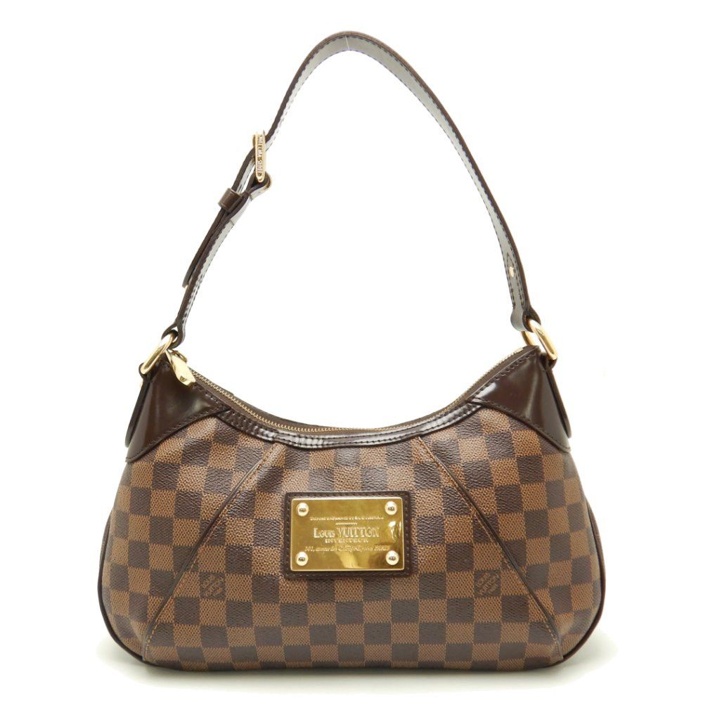 Louis Vuitton Damier Thames PM Ebene Shoulder Bag Brown