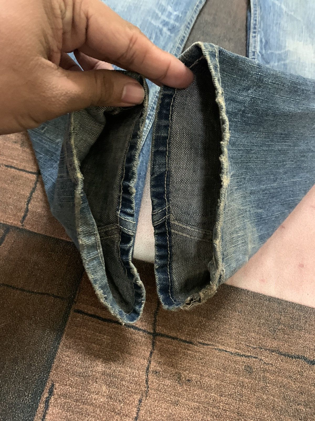 If Six Was Nine × Japanese Brand × Le Grande Bleu (L.G.B.) Flare ORIRIN stone wash faded season grunge style Size 33" - 12 Thumbnail