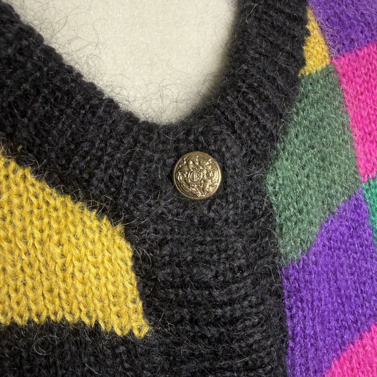Other VTG 80s Premiere Wool Blend Button Down Color Sweater Large Size L / US 10 / IT 46 - 2 Thumbnail