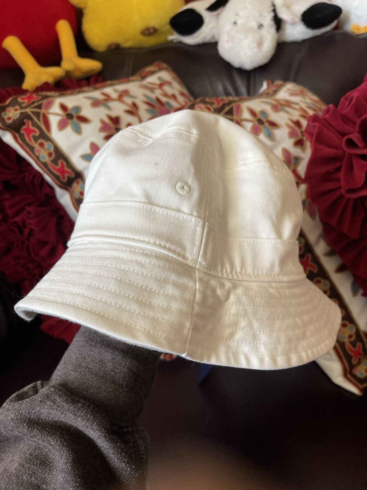 Polo Ralph Lauren Polo Ralph Lauren White/Gray Reversible Fleece & Twill Size ONE SIZE - 4 Thumbnail
