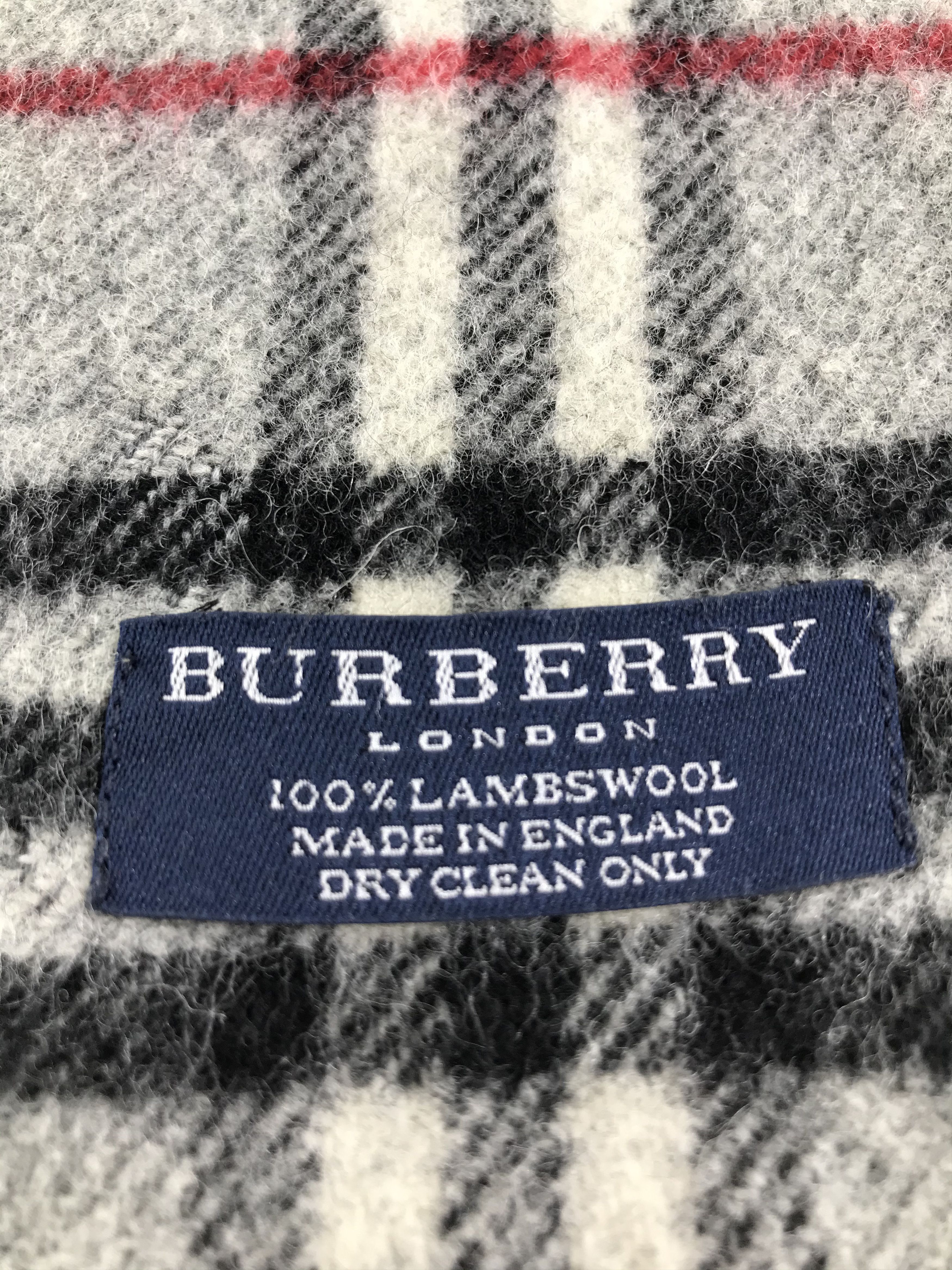 Burberry Burberrys Nova Check Grey Wool Scarf Muffler V451 Size ONE SIZE - 4 Thumbnail