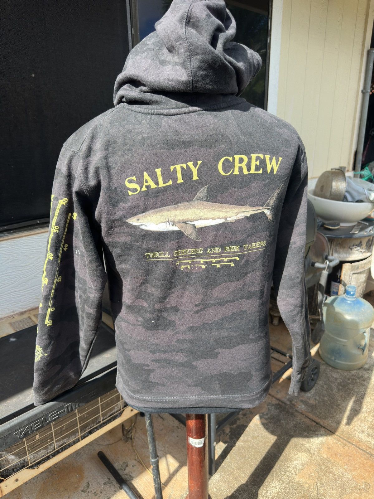 Other Salty Crew Hoodie Men's M Black Hooded Sweatshirt Jacket Size US M / EU 48-50 / 2 - 2 Thumbnail