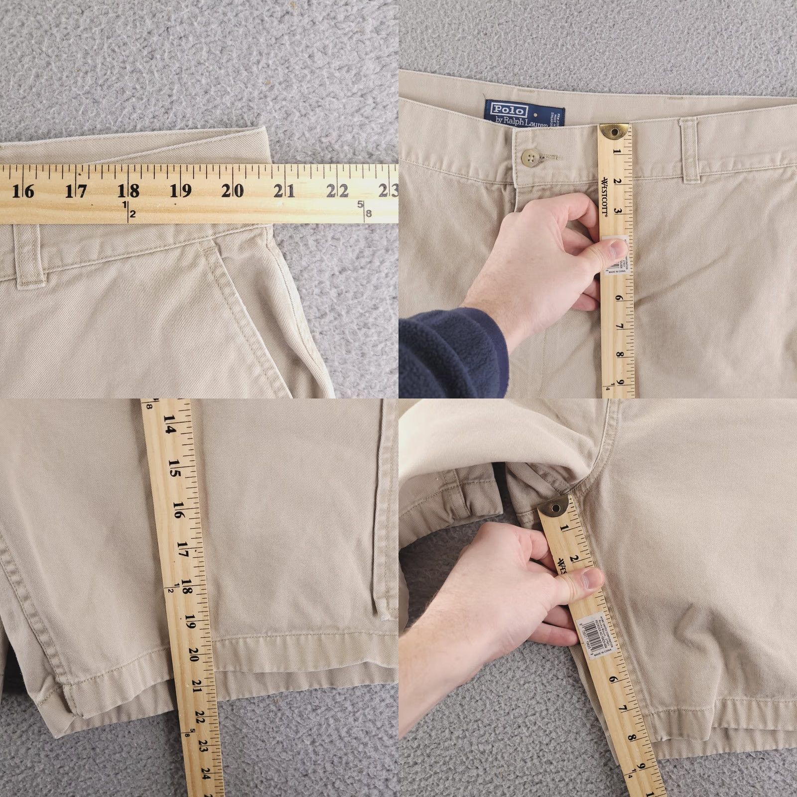 Polo Ralph Lauren VINTAGE Polo Shorts Mens 42 Cargo Chino Tan Beige Ralph Lauren Pants Shorts Size US XL / EU 56 / 4 - 8 Thumbnail
