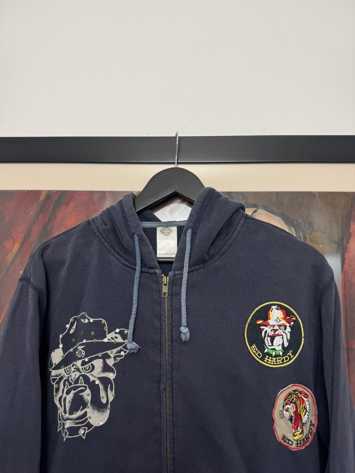 Ed Hardy Ed Hardy Christian Audigier Rare Y2k Bulldog Zip Hoodie Size US M / EU 48-50 / 2 - 4 Thumbnail