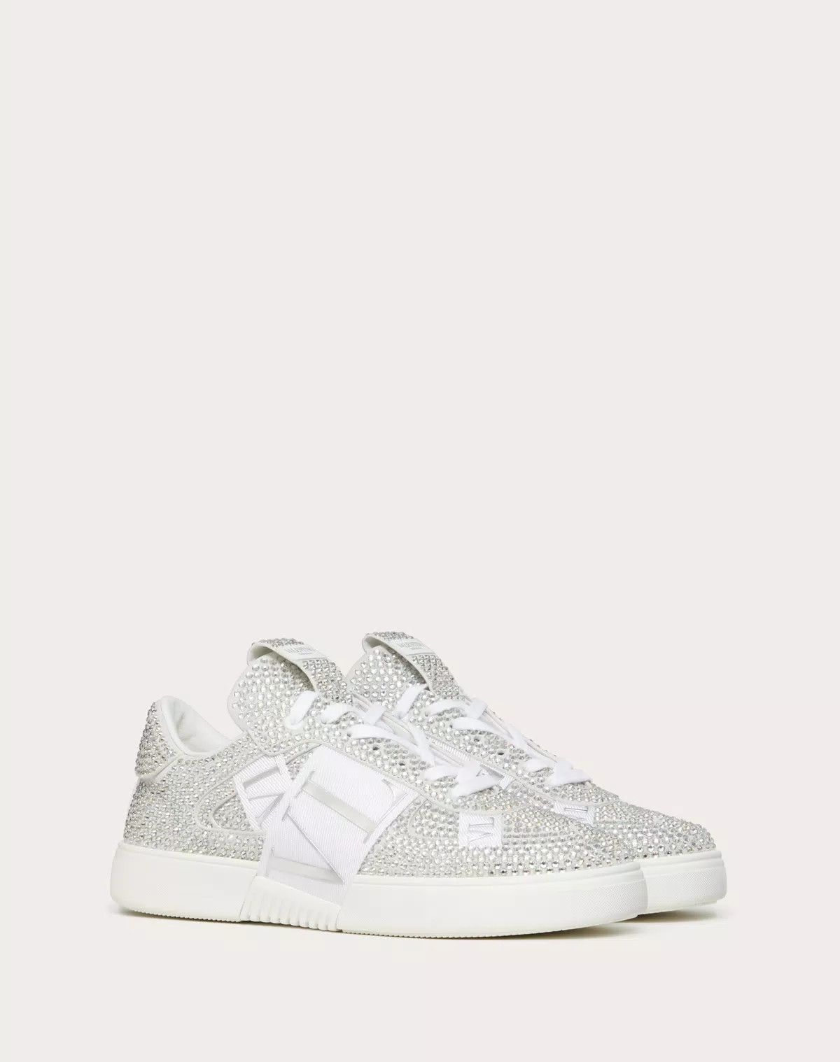 Valentino oc11z0725 Low Top Calfskin Vl7n Sneaker in White/Silver Size US 9 / EU 42 - 2 Thumbnail