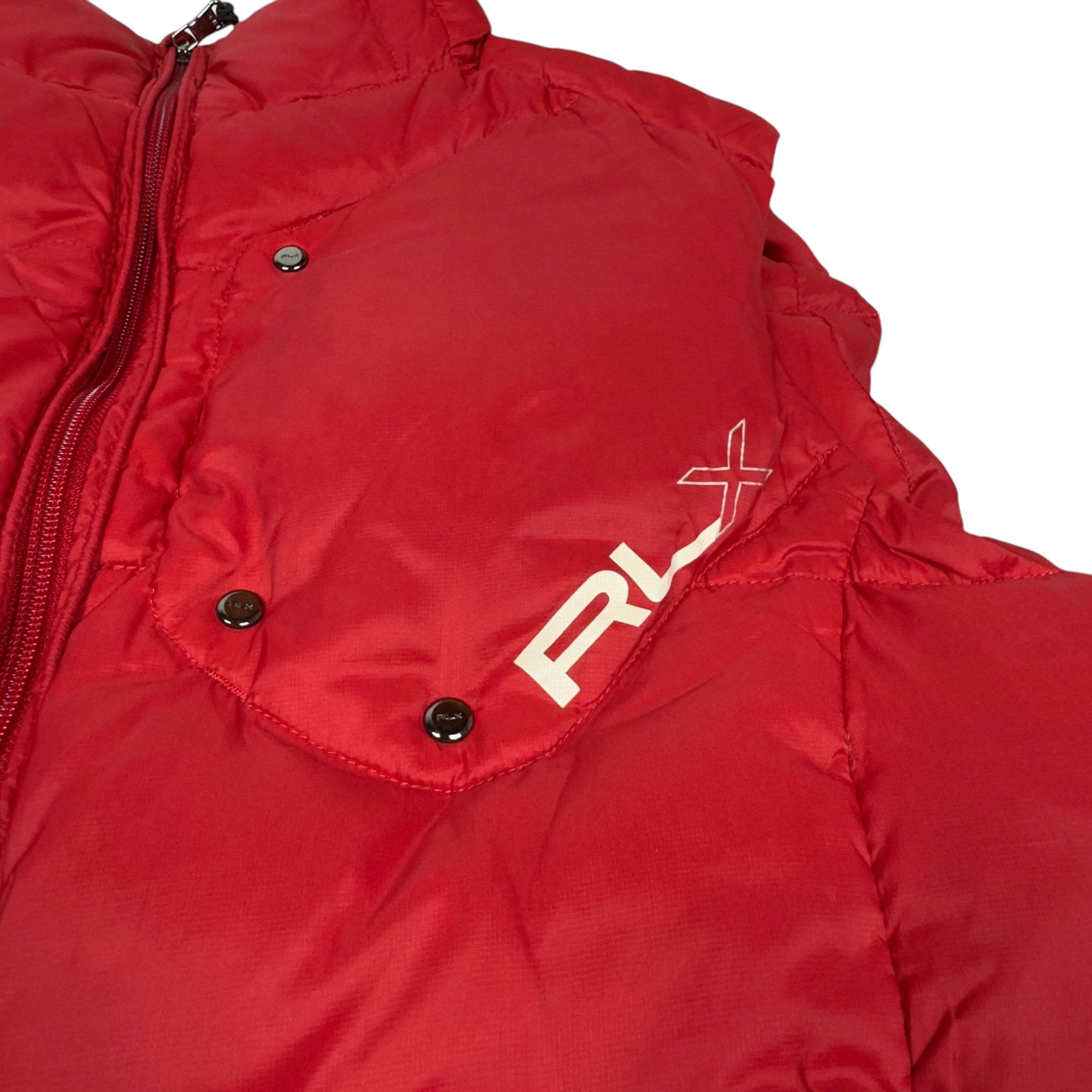 Ralph Lauren × Vintage Ralph Lauren Men's Red Mock Neck Full Zip Puffer Vest Large Size US L / EU 52-54 / 3 - 2 Thumbnail
