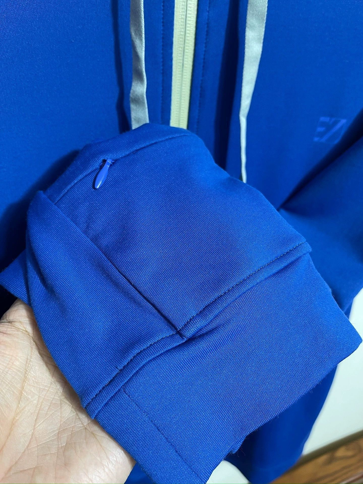 Ermenegildo Zegna Blue Zip-Up Hoodie, Size XL Size US XXS / EU 40 - 6 Thumbnail