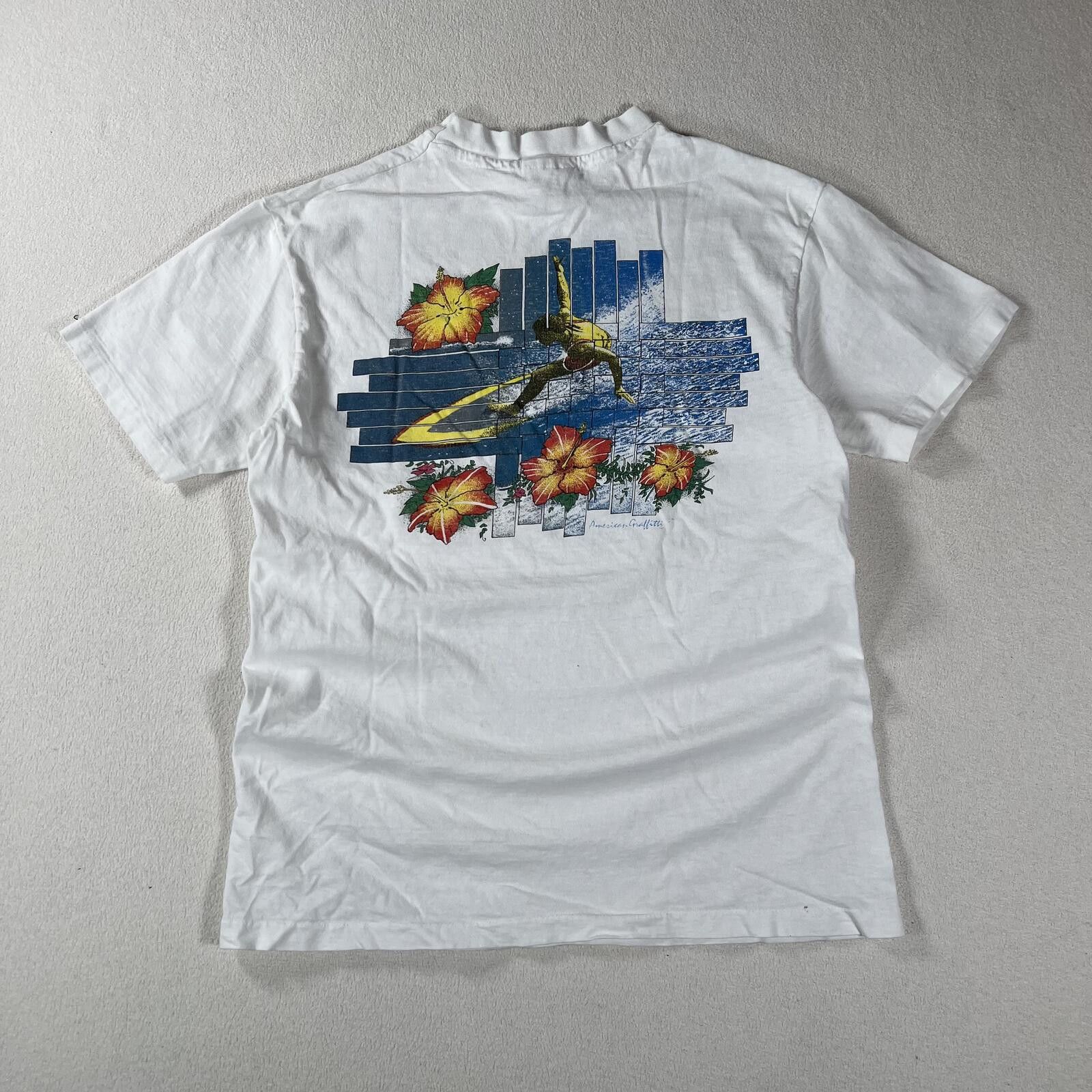Ocean Pacific Vintage 80s Op Style Surfing Flower Tee Size US M / EU 48-50 / 2 - 1 Thumbnail