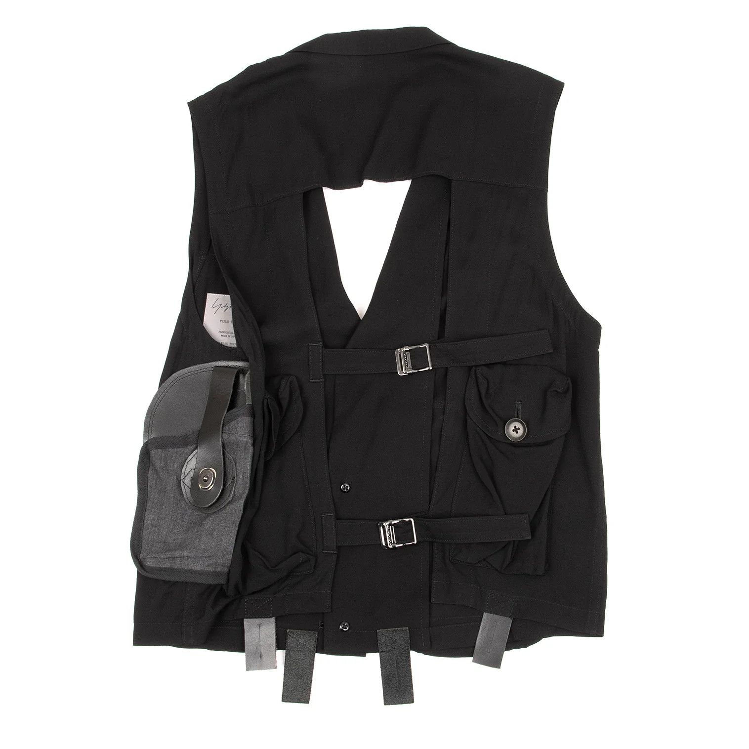 Yohji Yamamoto Yohji Yamamoto Multi-Pocket Rayon Vest Size US M / EU 48-50 / 2 - 11 Thumbnail