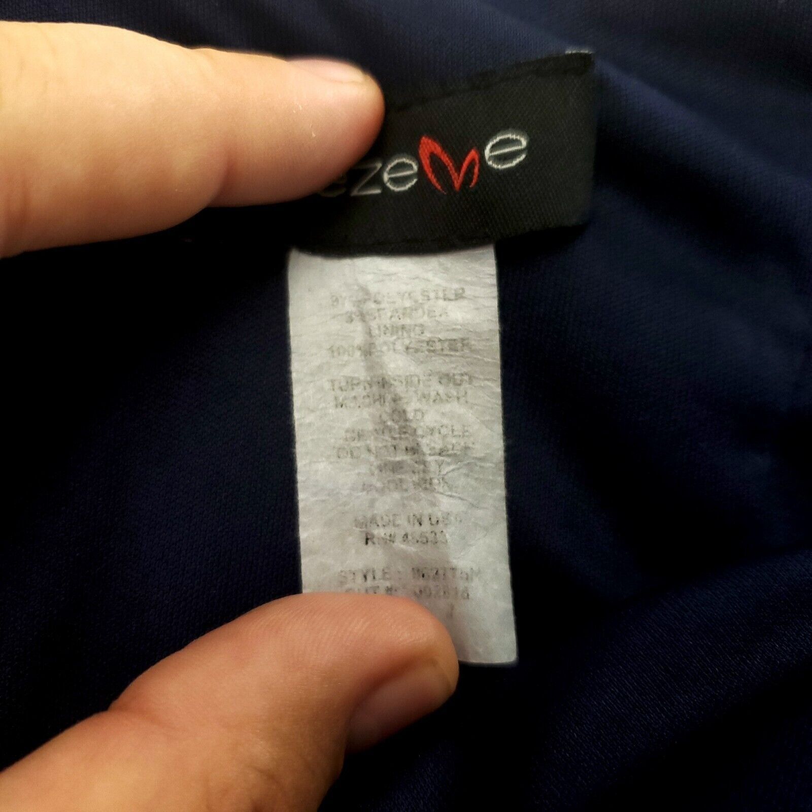 Designer Teeze Me Polyester Spandex Blue Dress Size 7 A-Line Sleevele Size M / US 6-8 / IT 42-44 - 6 Thumbnail