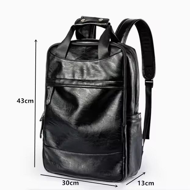 Leather Leather Business Casual Backpack Size ONE SIZE - 3 Thumbnail