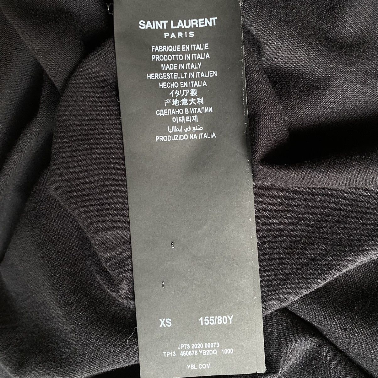 Saint Laurent Paris SLP Logo Oversize Cropped T Shirt Size XS / US 0-2 / IT 36-38 - 5 Thumbnail