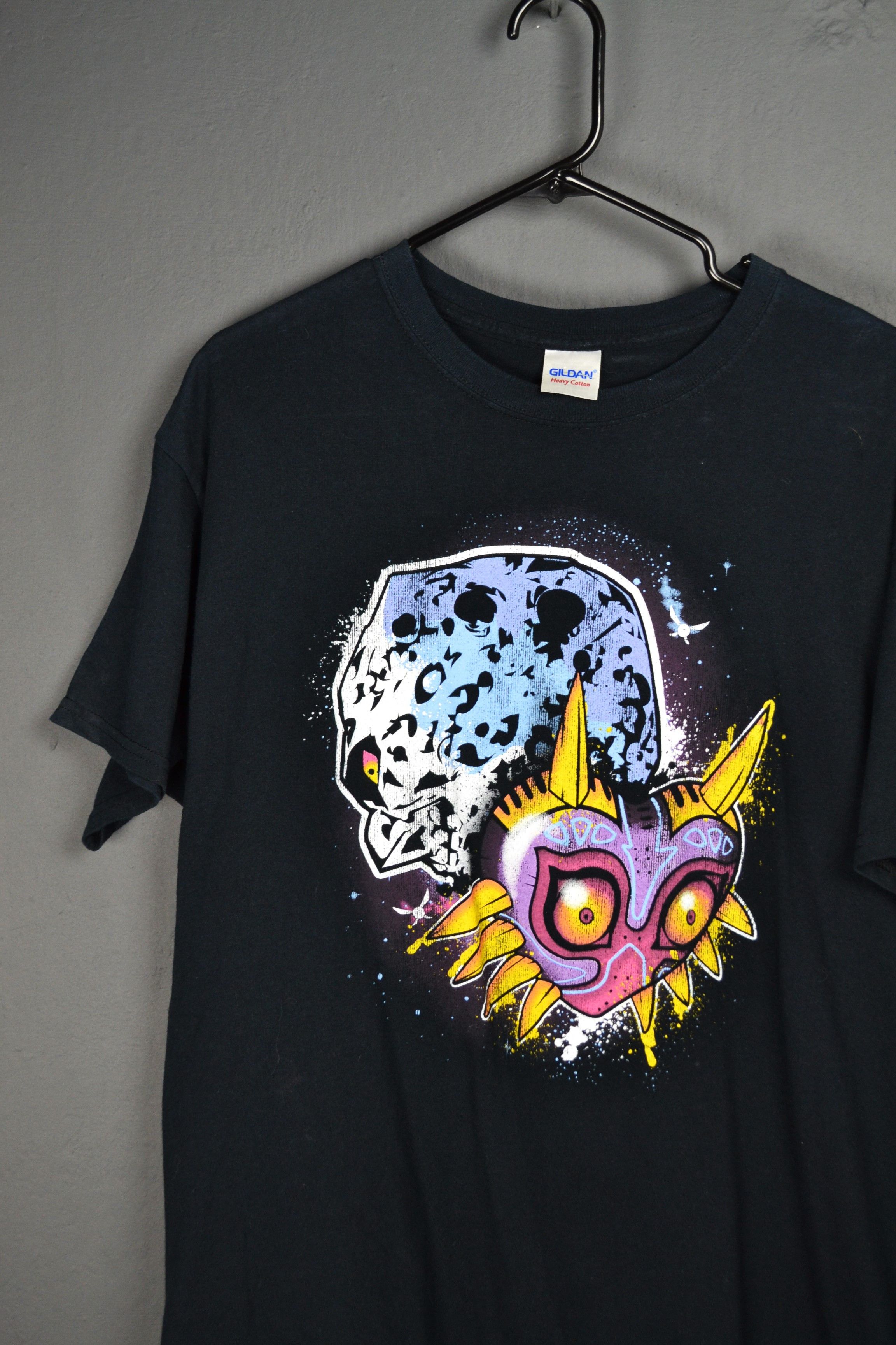 Vintage Majora's Mask Moon The Legend of Zelda Black Shirt L D-17 Size US L / EU 52-54 / 3 - 1 Thumbnail