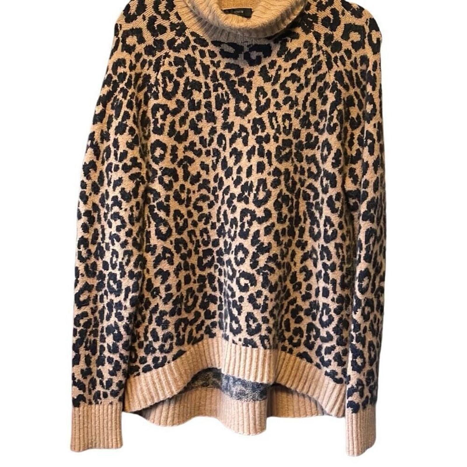J.Crew J.Crew animal print Merino wool sweater size large Size L / US 10 / IT 46 - 1 Thumbnail
