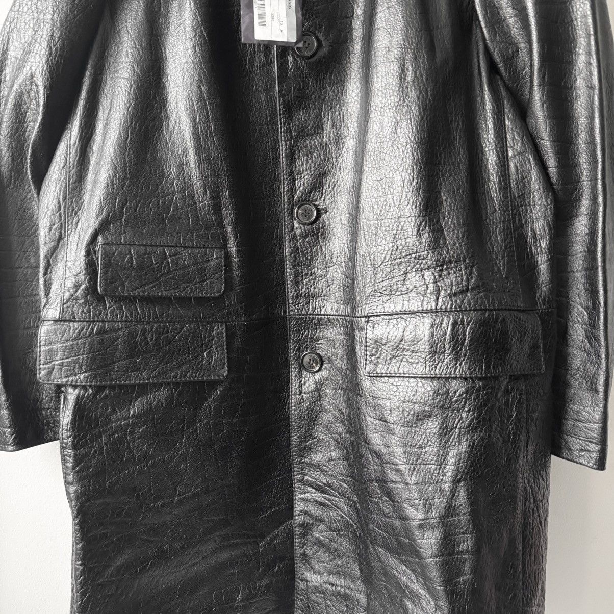 Prada Prada FW2003 Textured ”Crocodile” Embossed Leather Coat Size US L / EU 52-54 / 3 - 4 Thumbnail