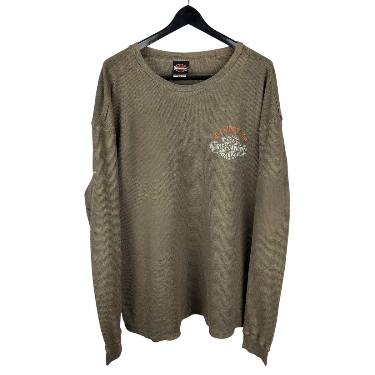 Harley Davidson Mens Y2K Harley Davidson Waffle Knit Tennessee Shirt Size US XXL / EU 58 / 5 - 1 Thumbnail