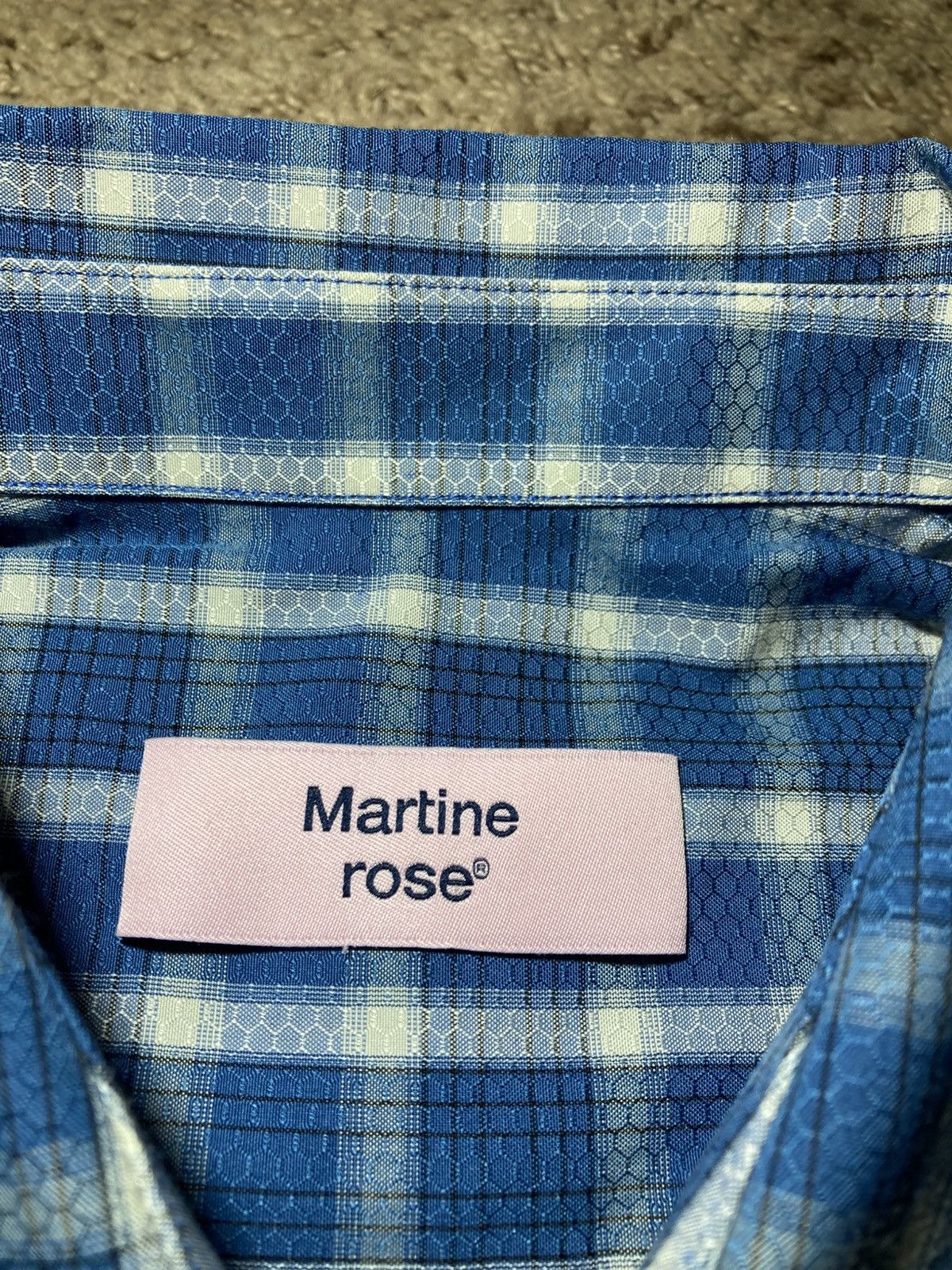Martine Rose New SS23 Martine Rose Honeycomb Plaid Button Up 2023 Runway Size US S / EU 44-46 / 1 - 3 Thumbnail