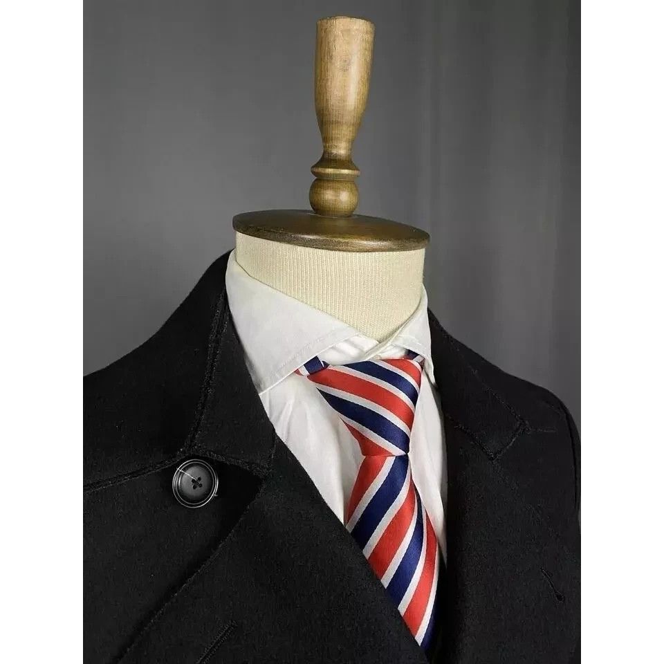 Ermenegildo Zegna MINT! ZZegna Men's Black Wool Double Breasted Pea Coat Size Size US S / EU 44-46 / 1 - 5 Thumbnail