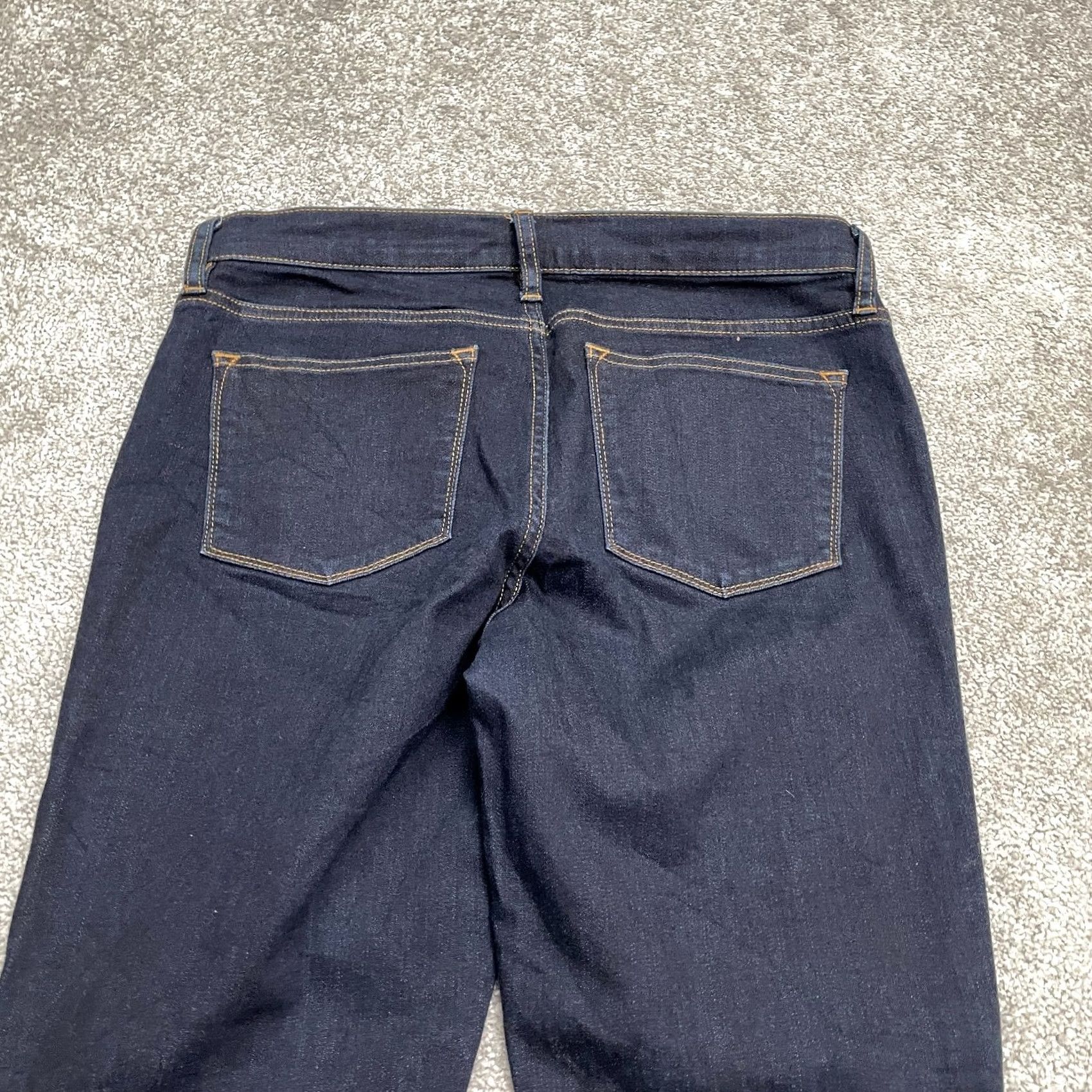 J.Crew J.Crew Mercantile Mid Rise Denim Jeans Womens W29 L28 Dark Wash Blue Straight City Preppy Mens Womens Size 29" - 4 Thumbnail