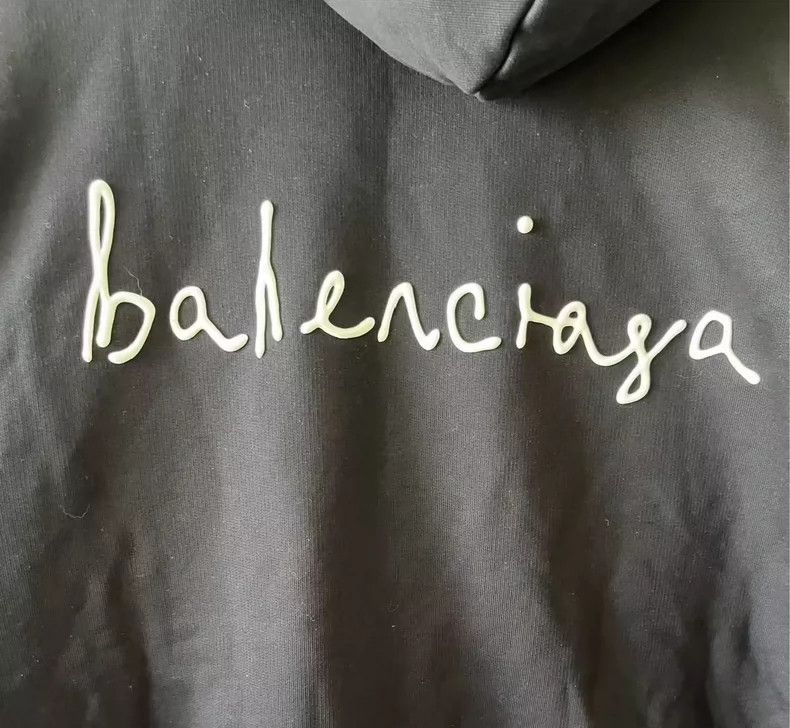 Balenciaga Balenciaga Tanabata love embossed logo craft hooded sweate Size US M / EU 48-50 / 2 - 4 Thumbnail