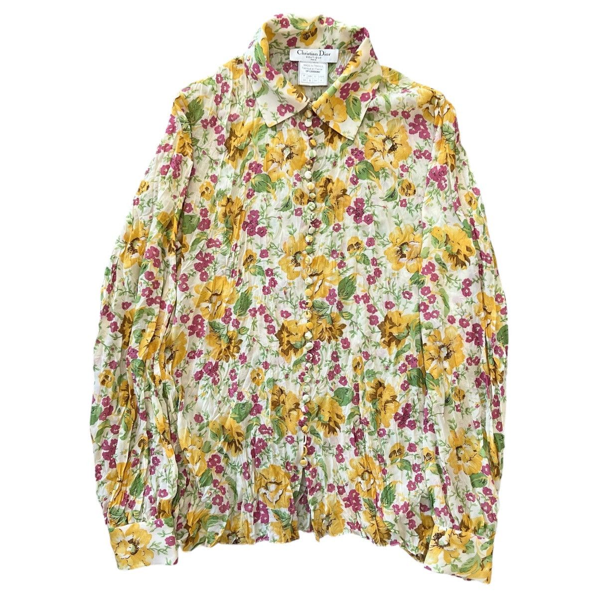 Dior Christian Dior 2000SS John Galliano Floral Silk Shirt Size XS / US 0-2 / IT 36-38 - 1 Thumbnail