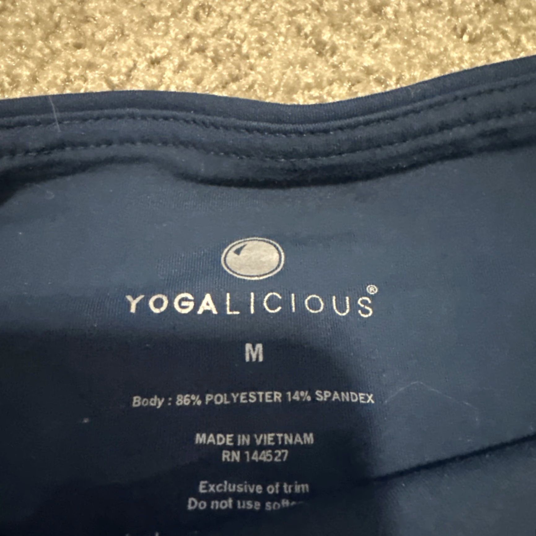 Vintage Yogalicious Leggings Women’s Medium Yoga Compression Workout Pants Blue Women’s Size 32" / US 10 / IT 46 - 6 Thumbnail