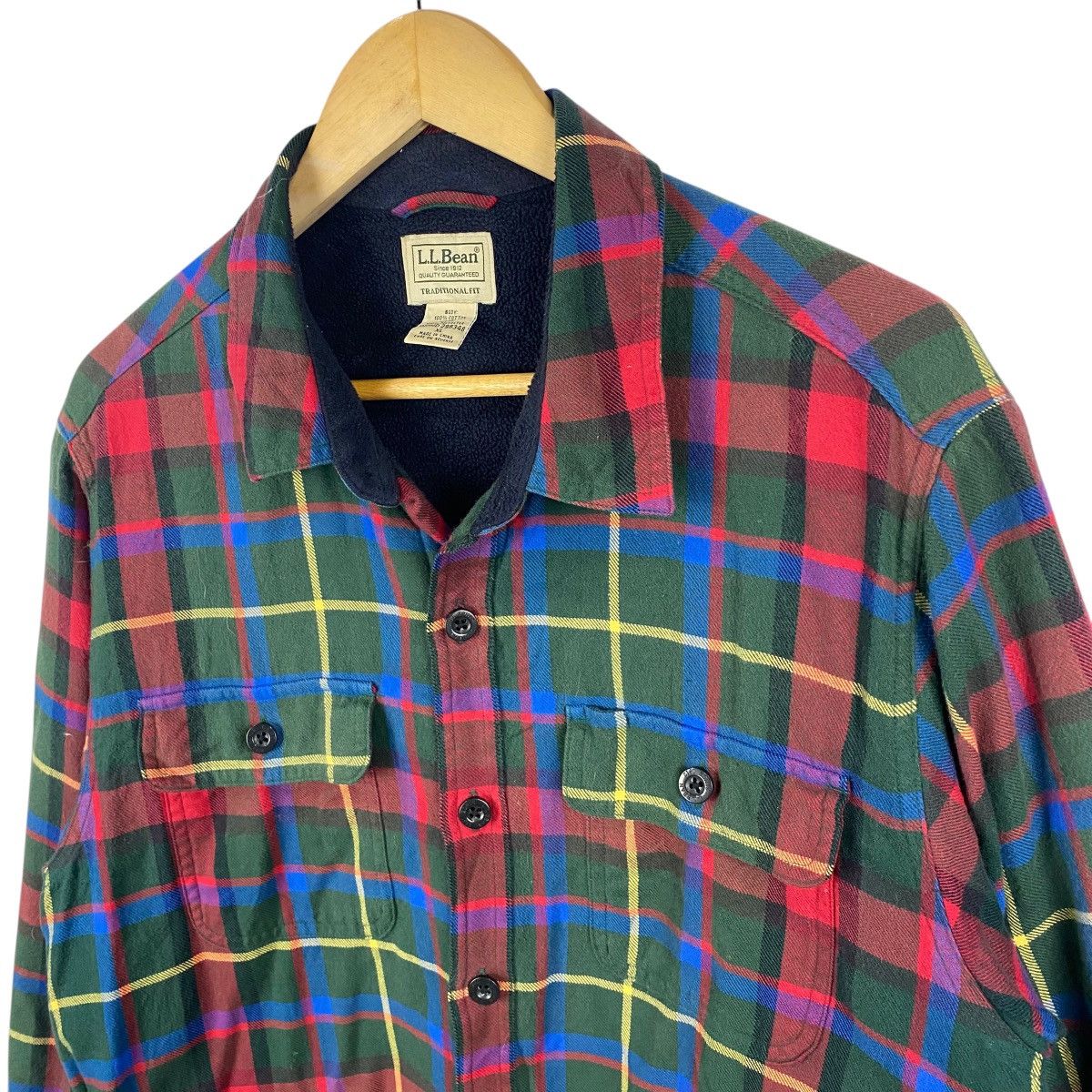 Japanese Brand × Vintage 💥LL BEAN PLAID WORKER SHIRT Size US XL / EU 56 / 4 - 4 Thumbnail
