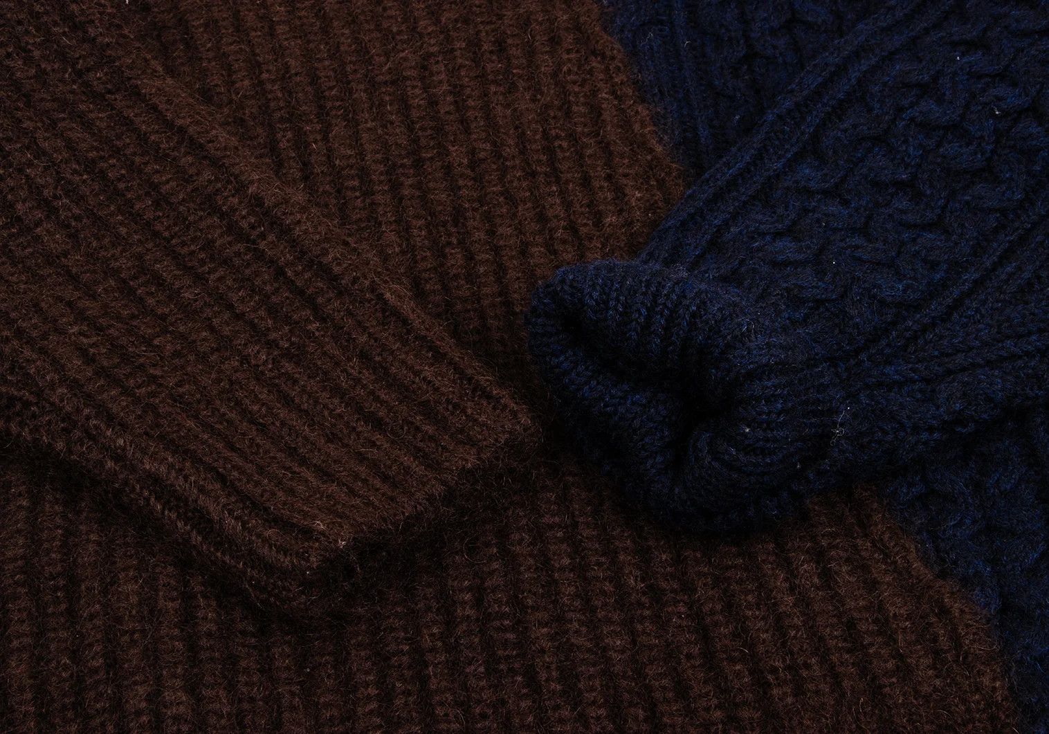 Kolor Crazy Pattern Chunky Knit in Dark Brown Size US M / EU 48-50 / 2 - 7 Thumbnail