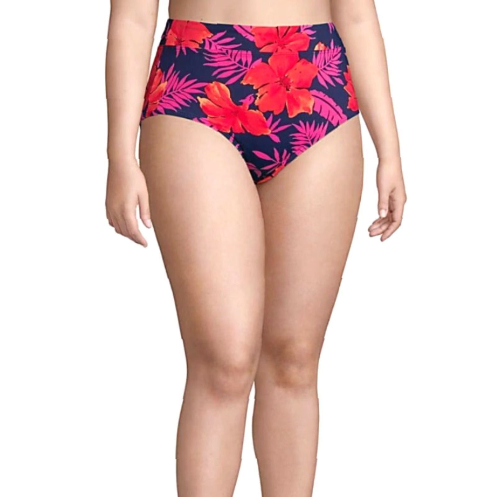 Lands' End VINTAGE Lands' End Womens Plus Tummy Control High Waisted Bikini Bottoms-Size 26W (NWT) Size ONE SIZE - 3 Thumbnail