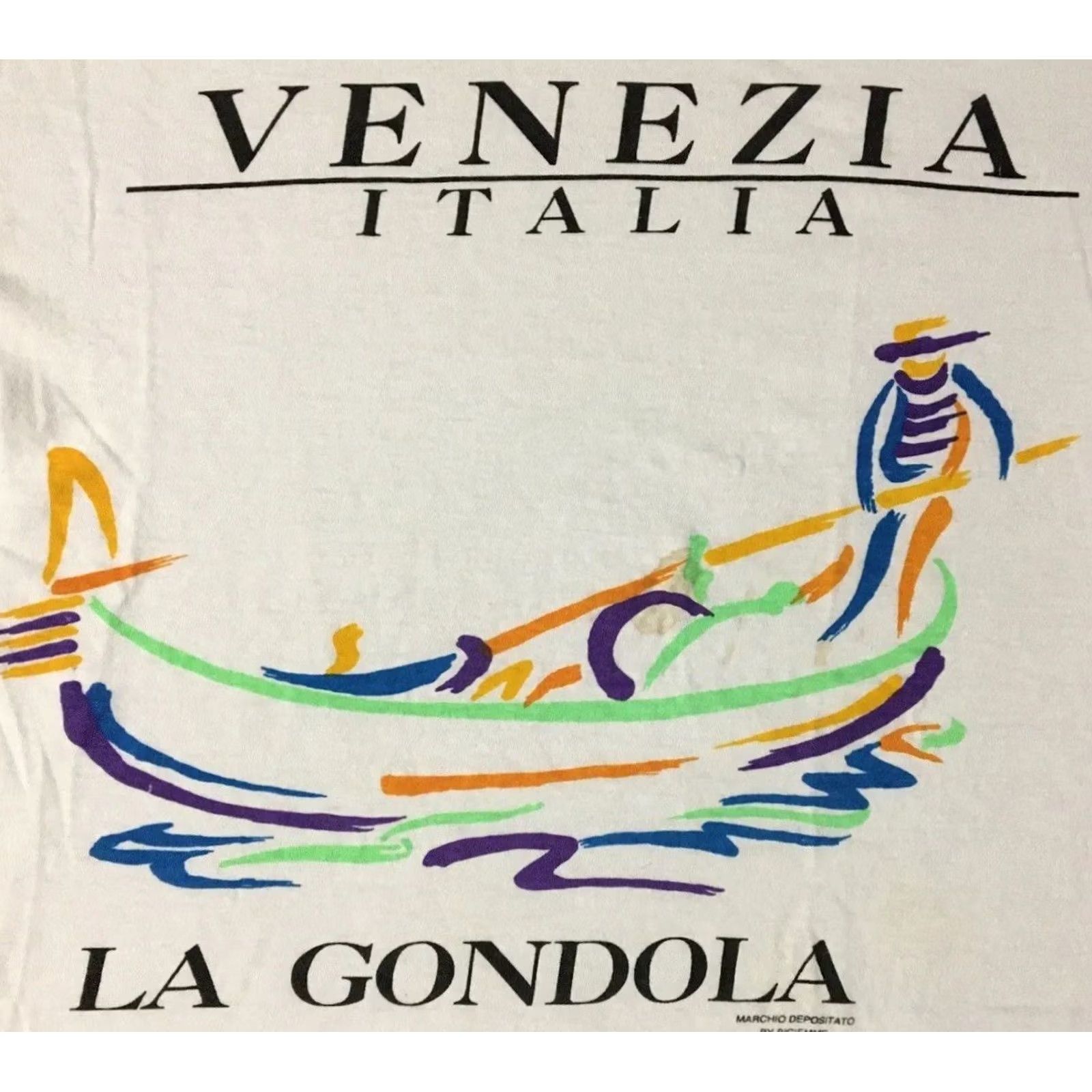 Vintage VINTAGE Venice Italy Gondola Shirt S White 80s 90s Vaporwave Grunge USA Mens T-Shirt Single Stitch Classic Fit Small Size US S / EU 44-46 / 1 - 2 Thumbnail
