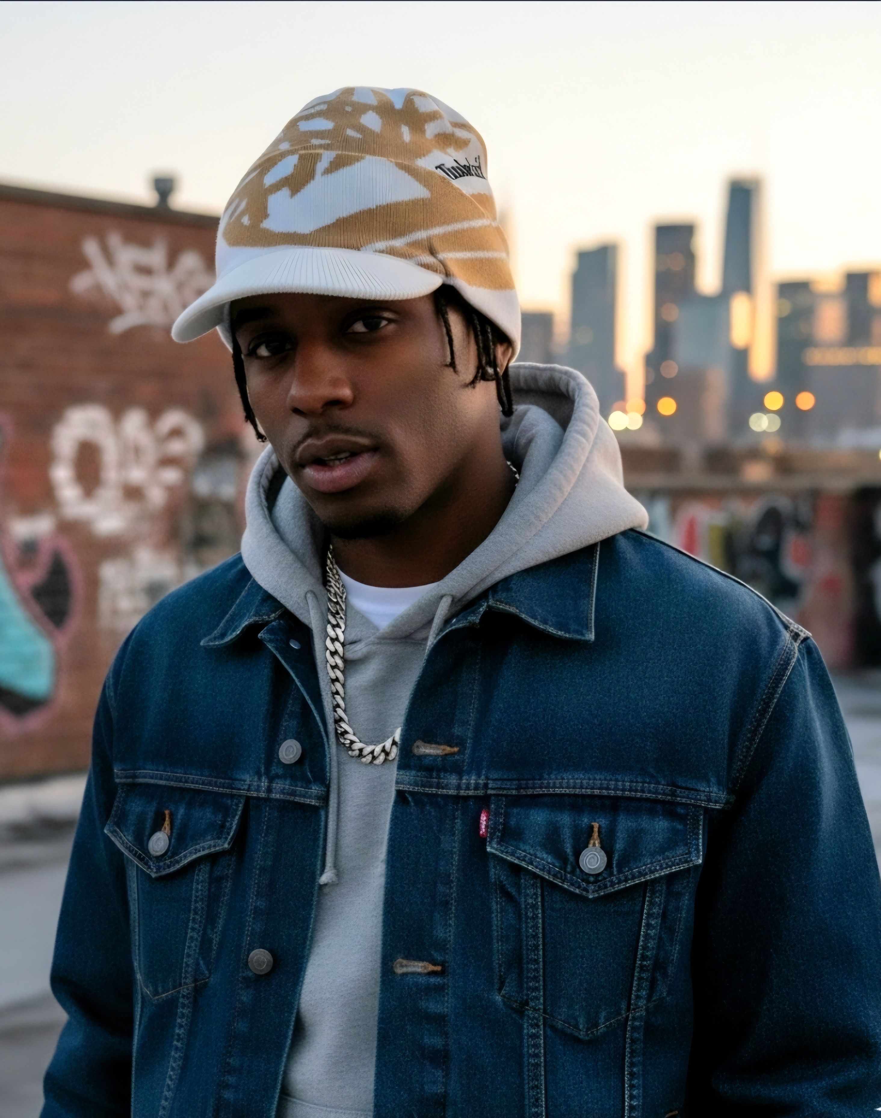 Timberland Timberland Vintage Intarsia Radar Beanie Hat Cap Hip Hop Rap Size ONE SIZE - 1 Thumbnail