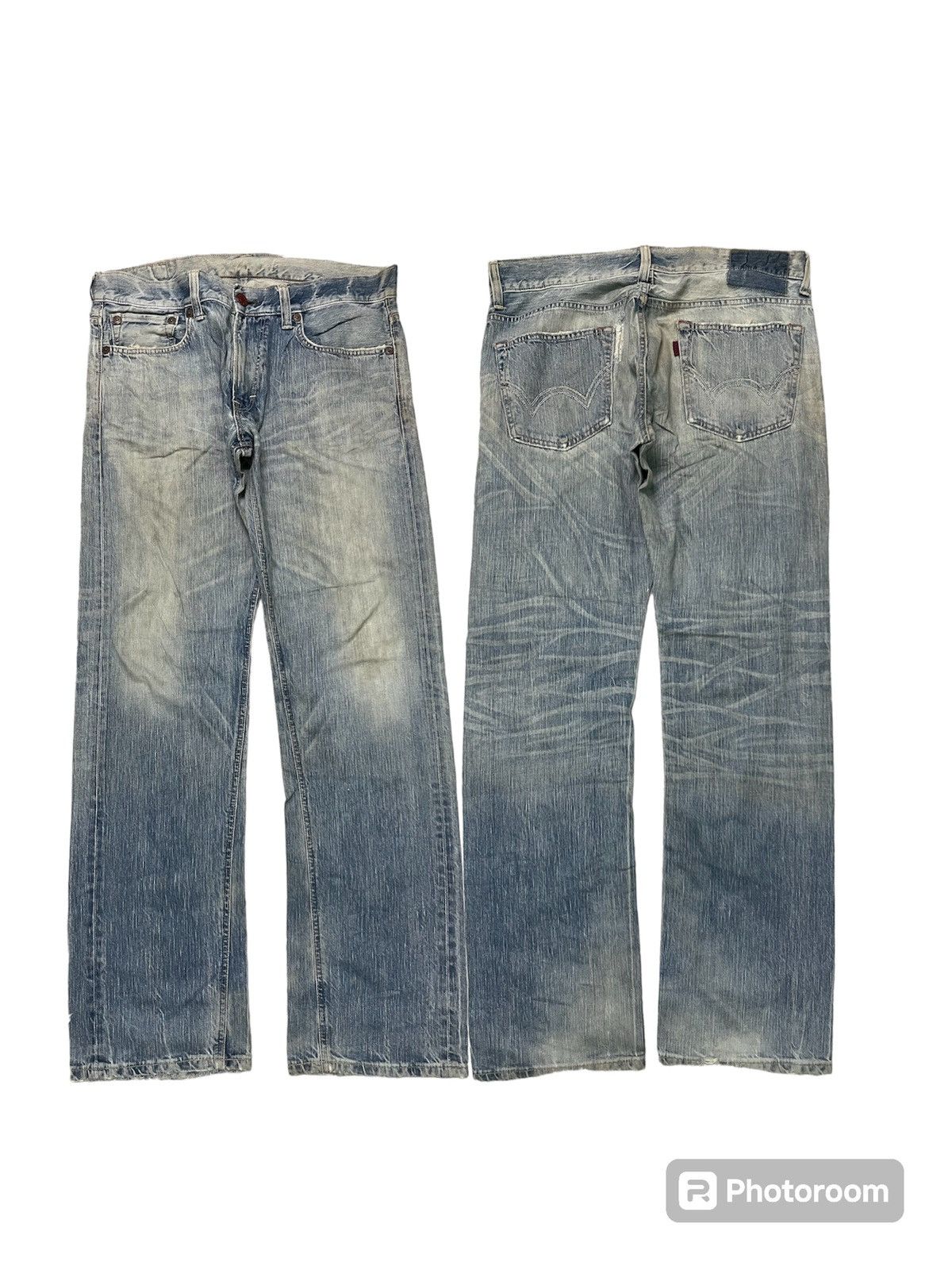 Edwin 2000s EDWIN 503 JEANS RARE DESIGN DISTRESSED Size US 36 / EU 52 - 1 Thumbnail