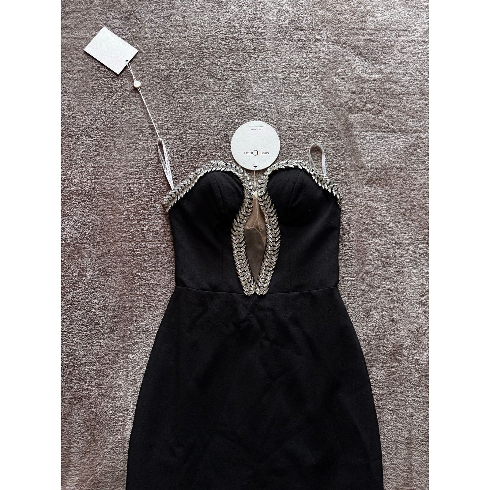 Full Circle Miss Circle Black Crystal Strapless Full Lengt Gala Dress Size XXS / US 00 / IT 34 - 2 Thumbnail