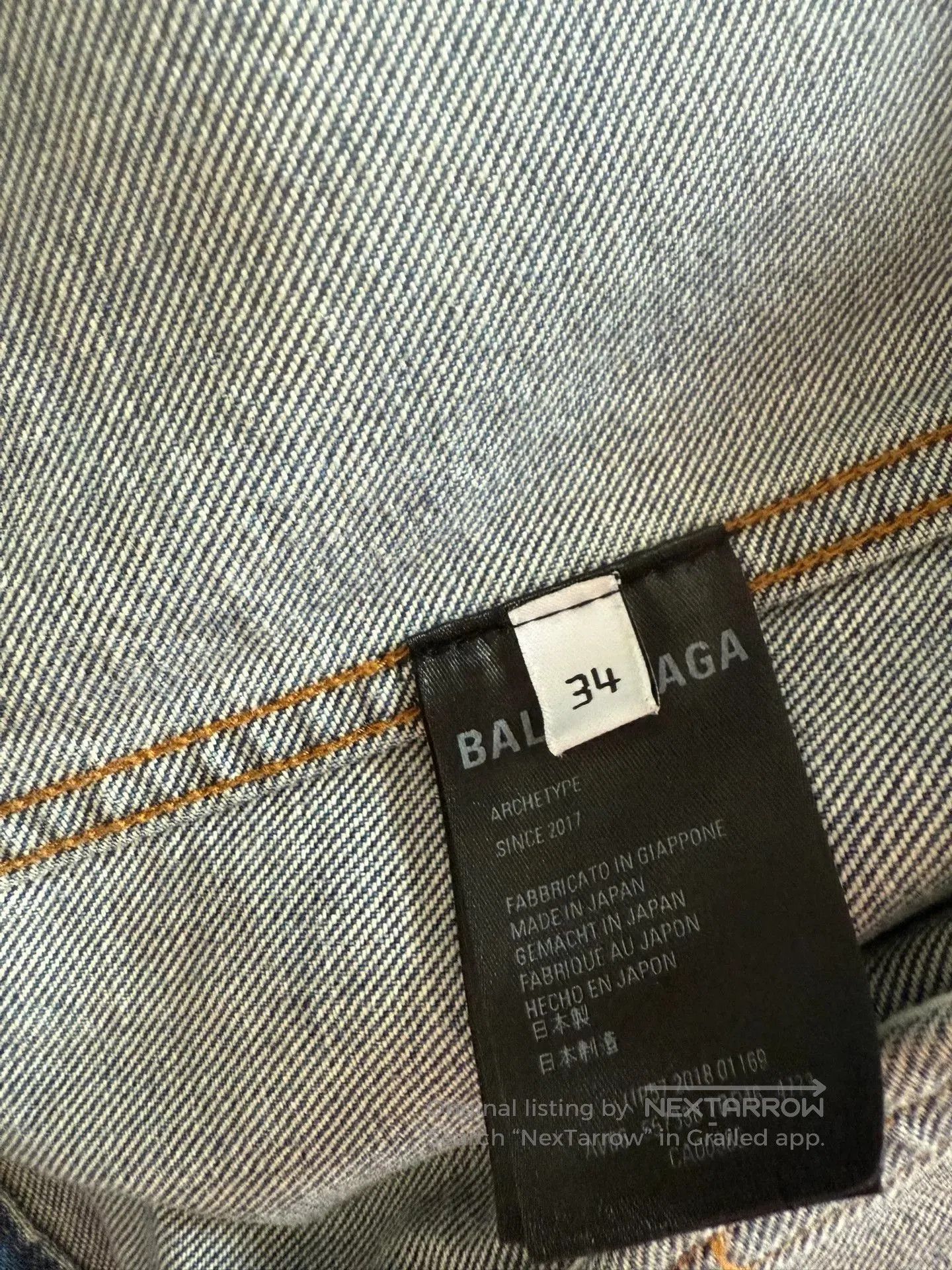 Balenciaga Balenciaga Classic Logo Denim Jacket. Size US XS / EU 42 / 0 - 4 Thumbnail