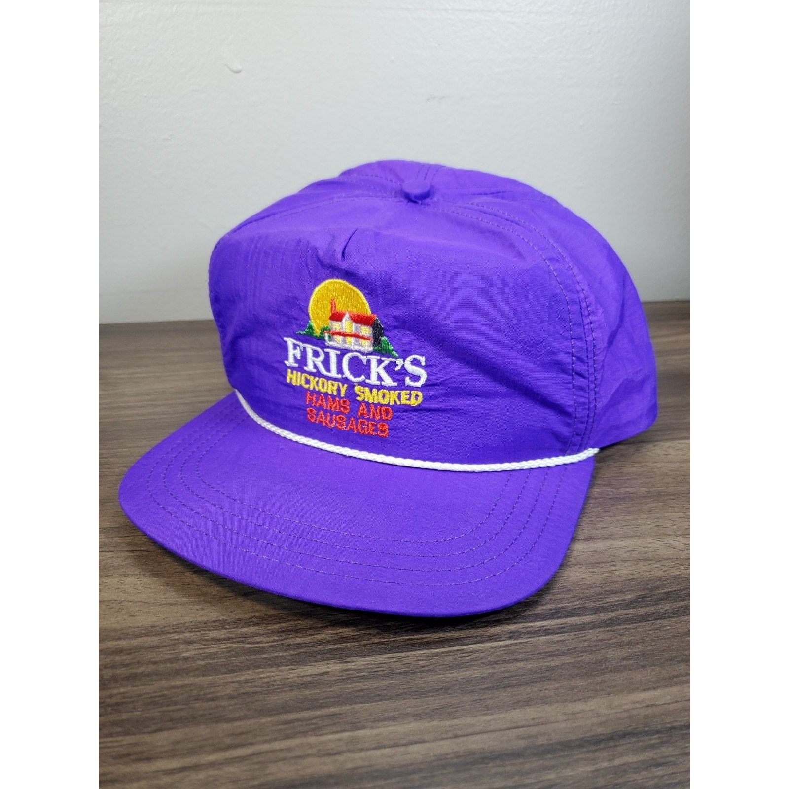 Vintage Frick's Hickory Smoked Hams and Sausages Hat Snapback Cap Size ONE SIZE - 3 Thumbnail