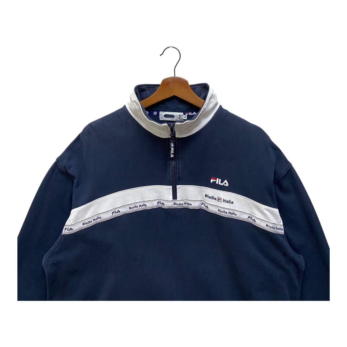 Fila Fila Quarter Zip Pullover Colorblock Sweatshirt Size XL Size US XL / EU 56 / 4 - 2 Thumbnail