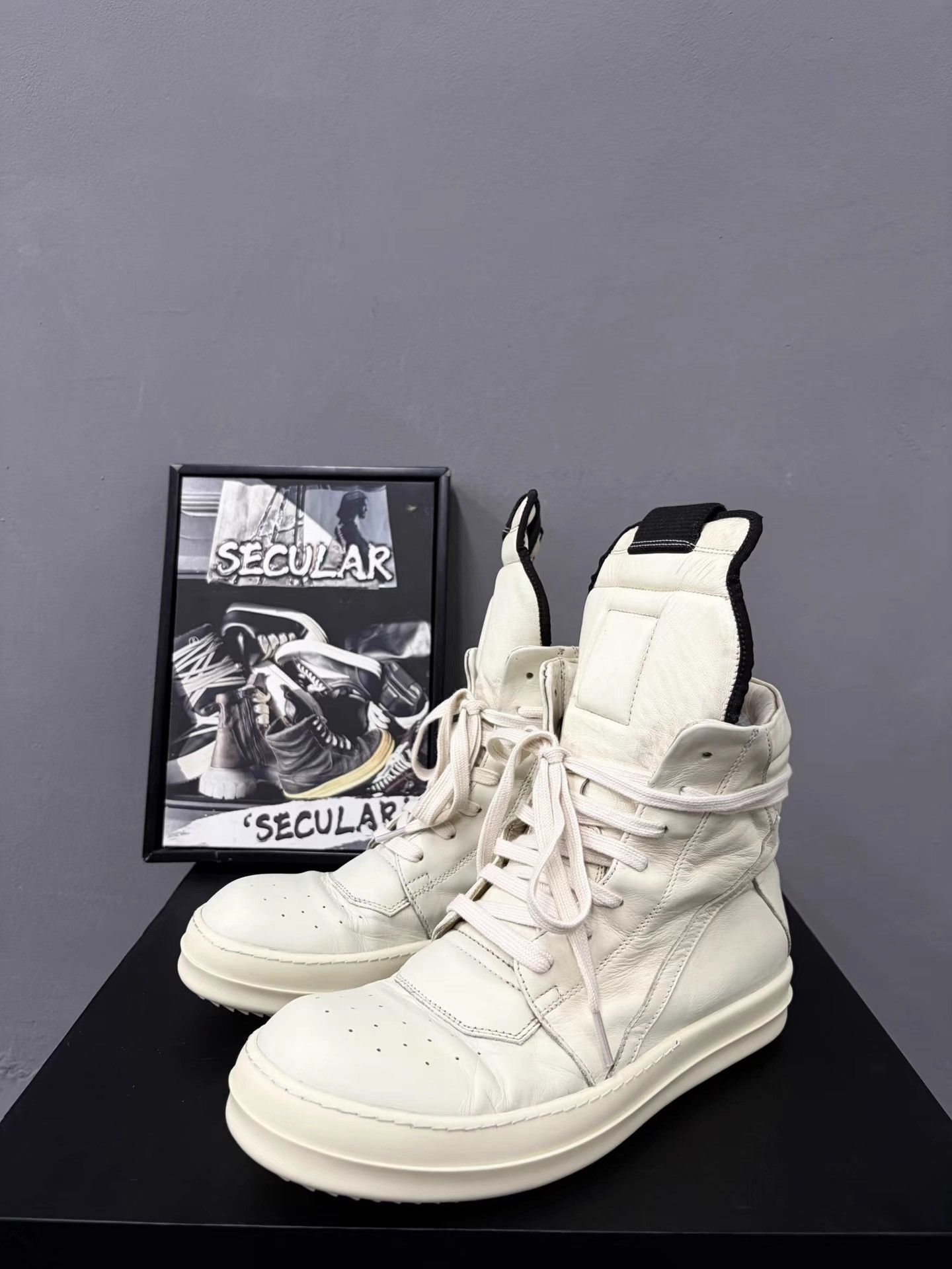 Rick Owens Rick Owens FW20 Performa White Rubber Taped Geobasket