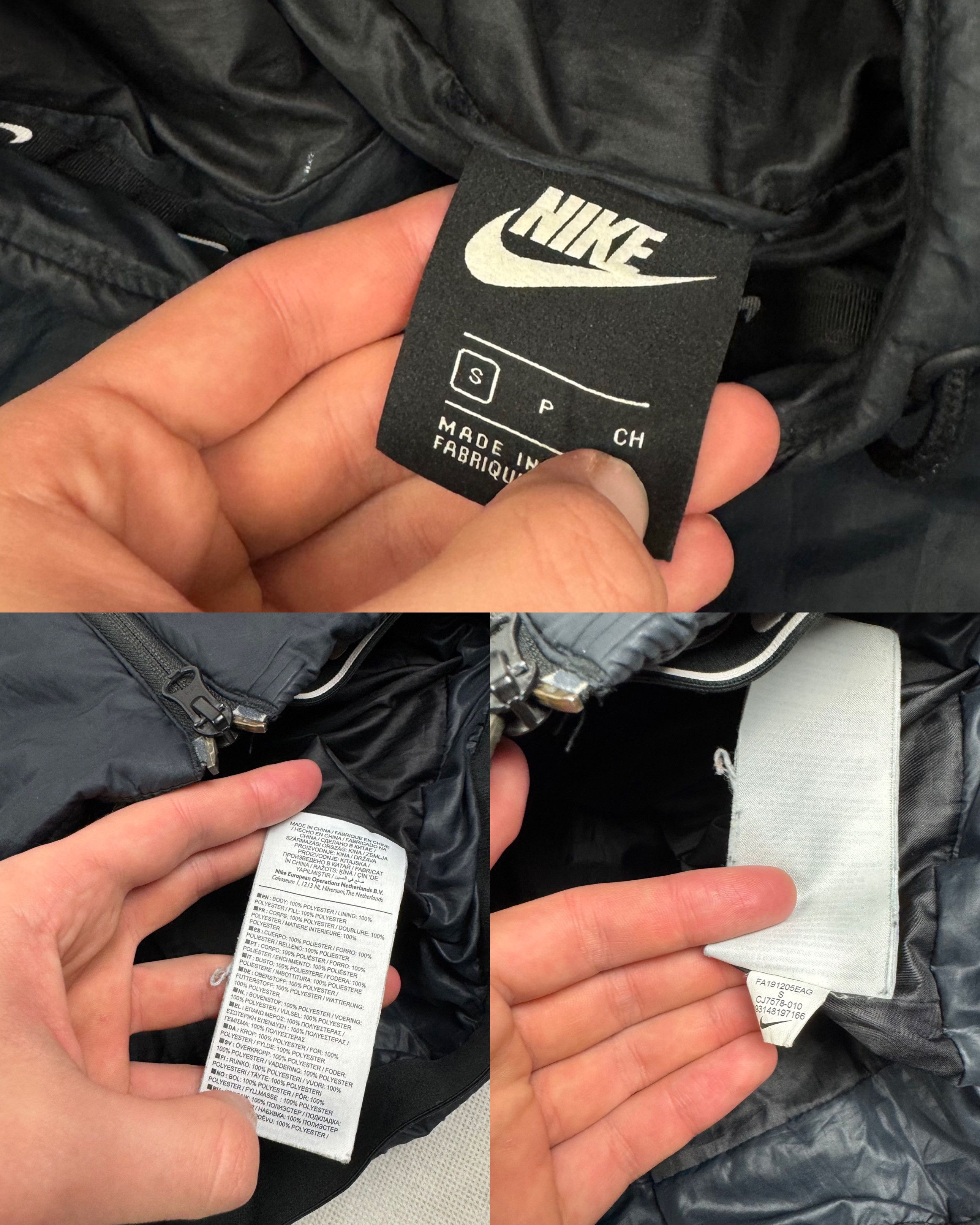 Nike Nike Women's Black Synthetic Fill Hooded Full Zip Jacket S Size S / US 4 / IT 40 - 2 Thumbnail